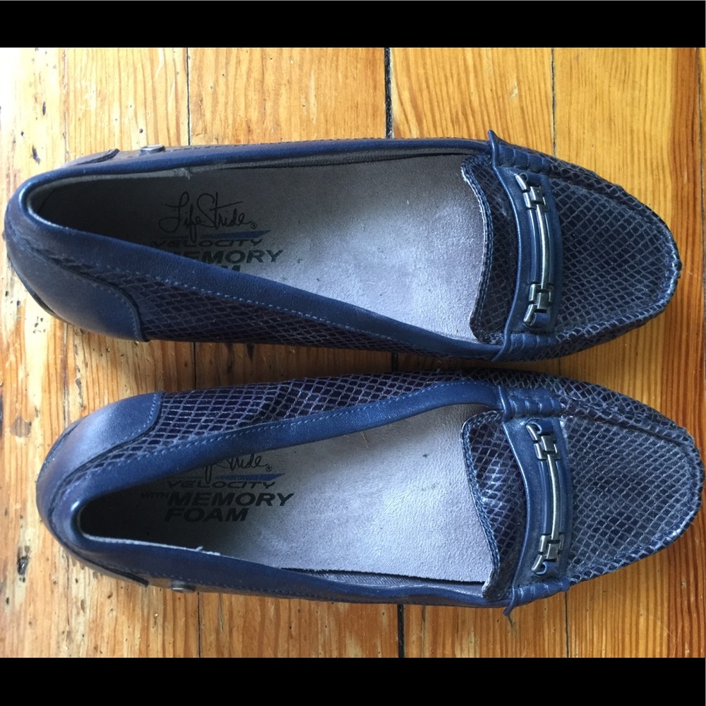 Lifestride navy driving moccasin